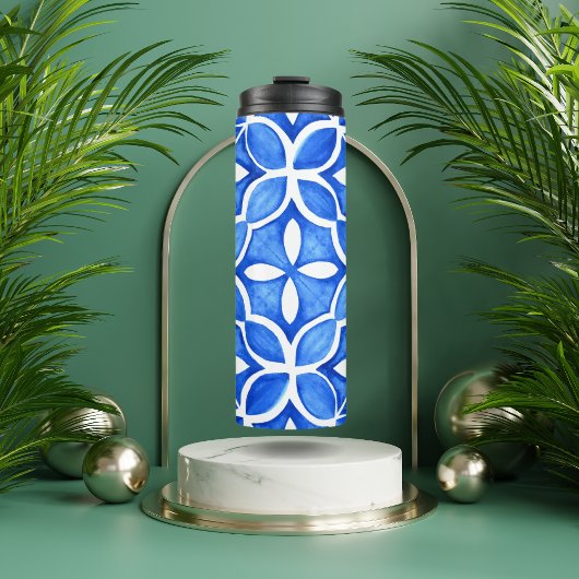 青い水色のトスカーナイタリアンタイル タンブラー