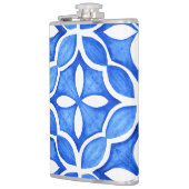 青い水色のトスカーナイタリアンタイル フラスク (左)