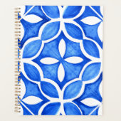 青い水色のトスカーナイタリアンタイル プランナー手帳 (正面)