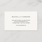 青い水色のトンボのロエレガントゴ 名刺 (裏面)