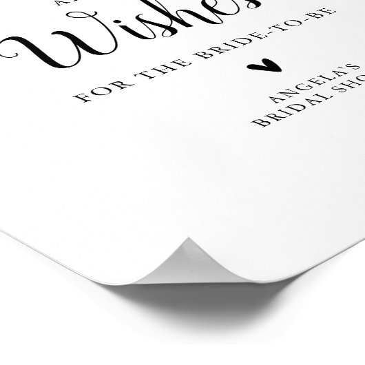 青い水色のフローラアドバイス&ウィッシュのサイン ポスター (角)