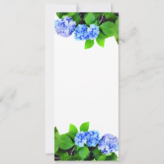 青い水色のフローラ写真の忌引きありがとう (裏面)