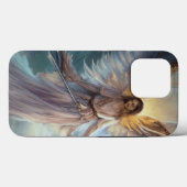 青い水色のライトブルーで保護の天使 Case-Mate iPhoneケース (裏面 (横))