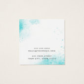 青い水色のロ縁どゴイヤリングディスプレイカード (裏面)