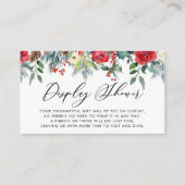 青い水色の冬の開花ディスプレイシャワー エンクロージャーカード (正面)