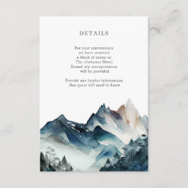 青い水色の山素朴の詳細囲い エンクロージャーカード