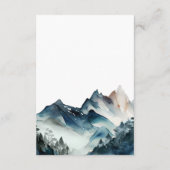 青い水色の山素朴の詳細囲い エンクロージャーカード (裏面)