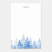 青い水色の常緑樹 ポストイット (正面)