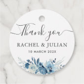 青い水色の感謝していフローラは結婚、 フェイバータグ (裏面)