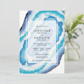 青い水色の測地座標 招待状 (スタンド正面)