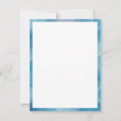 青い水色の白いヤシの木パーソナライズされた ノートカード (裏面)