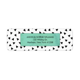 青い水色の白黒の三角形 ラベル