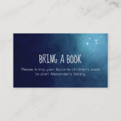 青い水色の空が本を持ってくる エンクロージャーカード (正面)