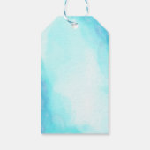 青い水色の空の背景 ギフトタグ (裏面)