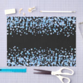 青い水色の紙吹雪結婚ドット 薄葉紙 (クラフト)