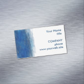 青い水色の絵を描抽象芸術背景 マグネット名刺 (インサイチュ)