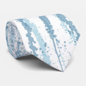 青い水色の線のパターン ネクタイ (ロール)