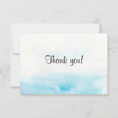 青い水色の背景「サンキューカード」 サンキューカード (正面)