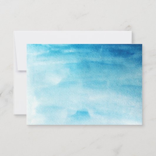 青い水色の背景「サンキューカード」 サンキューカード (裏面)