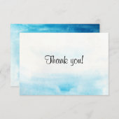 青い水色の背景「サンキューカード」 サンキューカード (正面/裏面)