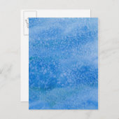 青い水色の背景 ポストカード (正面/裏面)