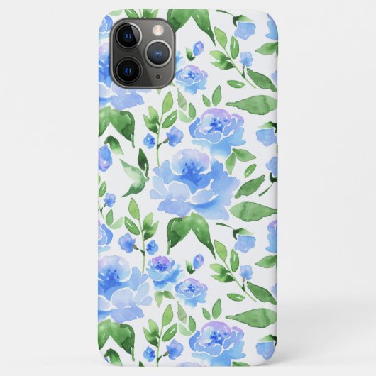 青い水色の花の模様 Case-Mate iPhoneケース (裏面)