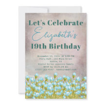 青い水色の花の背素朴景