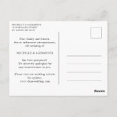 青い水色の花日付はがきの変更 ポストカード (裏面)