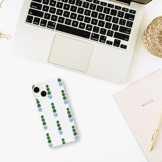 青い水色の花瓶トピアリ名門私立校風のー Case-Mate iPhoneケース