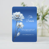 青い水色の花詳細エンクロージャカード エンクロージャーカード (スタンド正面)