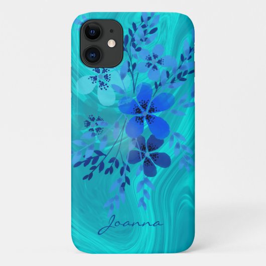 青い水色の花 Case-Mate iPhoneケース (裏面)