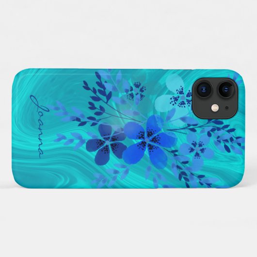 青い水色の花 Case-Mate iPhoneケース (裏面(横))