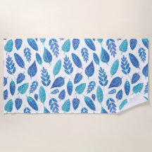 青い水色の葉パターン