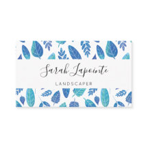 青い水色の葉パターン