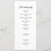 青い水色の蝶結婚式 プログラム (裏面)