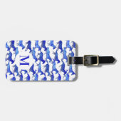 青い水色の馬 ラゲッジタグ (正面横)