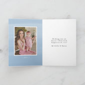 青い水色アーチ2写真イースターの願い シーズンカード (内部)