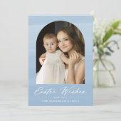 青い水色アーチ2写真イースターの願い シーズンカード (スタンド正面)