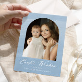 青い水色アーチ2写真イースターの願い シーズンカード