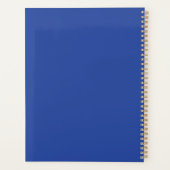 青い水色ゼブラ動物の吹ガムバブル プランナー手帳 (裏面)