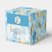 青い水色ヒトデのシーホース貝殻浴爆弾 フェイバーボックス (裏面サイド)