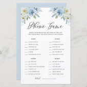 青い水色フローラあなたの電話ゲームに何がある (正面/裏面)