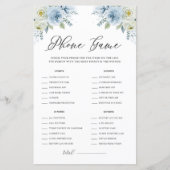 青い水色フローラあなたの電話ゲームに何がある (正面)