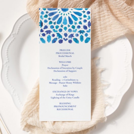 青い水色メディテラネアンタイルパターン プログラム