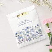 青い水色ワイルドフラワーメドウ フェイバーバッグ (封をした状態)