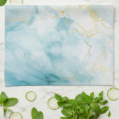 青い水色 キッチンタオル (折り畳み)