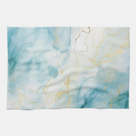 青い水色 キッチンタオル