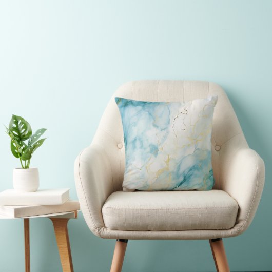 青い水色 クッション (椅子)