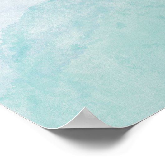 青い水色 ポスター (角)