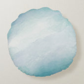 青い水色 ラウンドクッション (裏面)